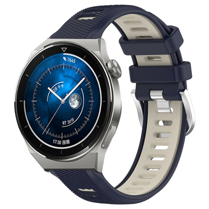 22mm Sports Two-Color Steel Buckle Silicone Watch Band, For Huawei Watch GT3 SE, For Huawei Watch GT3 Pro 46mm