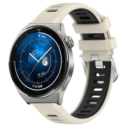 22mm Sports Two-Color Steel Buckle Silicone Watch Band, For Huawei Watch GT3 SE, For Huawei Watch GT3 Pro 46mm
