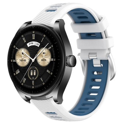 22mm Sports Two-Color Steel Buckle Silicone Watch Band, For Huawei Watch Buds, For Huawei Watch GT3 46mm