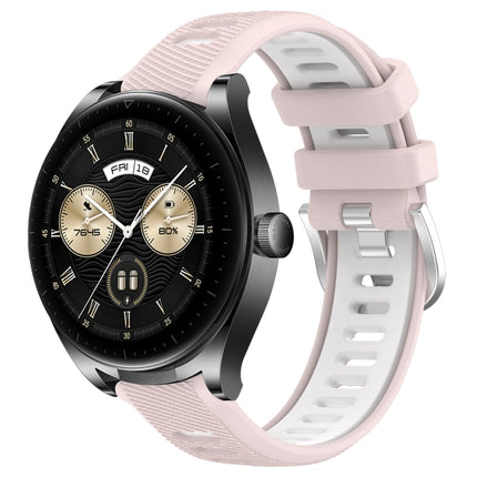 22mm Sports Two-Color Steel Buckle Silicone Watch Band, For Huawei Watch Buds, For Huawei Watch GT3 46mm