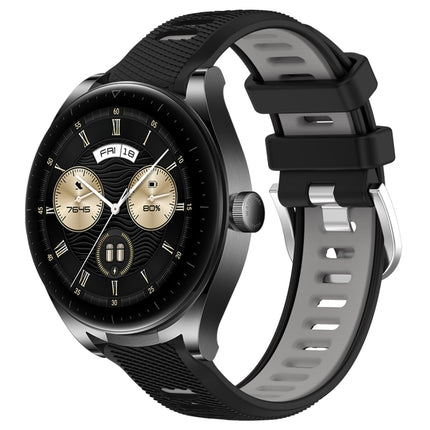 22mm Sports Two-Color Steel Buckle Silicone Watch Band, For Huawei Watch Buds, For Huawei Watch GT3 46mm