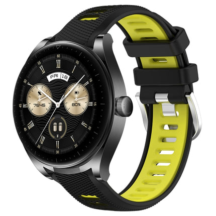 22mm Sports Two-Color Steel Buckle Silicone Watch Band, For Huawei Watch Buds, For Huawei Watch GT3 46mm