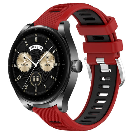 22mm Sports Two-Color Steel Buckle Silicone Watch Band, For Huawei Watch Buds, For Huawei Watch GT3 46mm