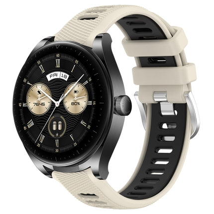 22mm Sports Two-Color Steel Buckle Silicone Watch Band, For Huawei Watch Buds, For Huawei Watch GT3 46mm