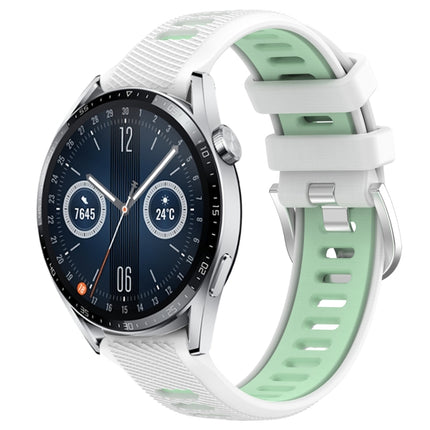 22mm Sports Two-Color Steel Buckle Silicone Watch Band, For Huawei Watch Buds, For Huawei Watch GT3 46mm