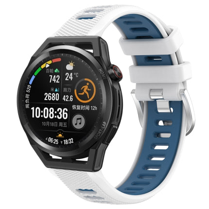 22mm Sports Two-Color Steel Buckle Silicone Watch Band, For Huawei Watch GT Runner, For Huawei Watch 3