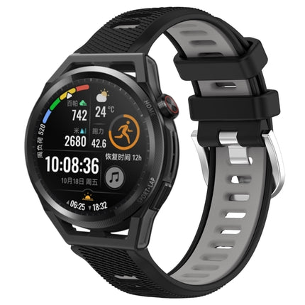 22mm Sports Two-Color Steel Buckle Silicone Watch Band, For Huawei Watch GT Runner, For Huawei Watch 3