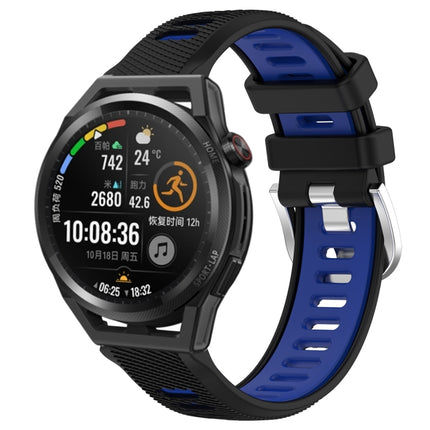 22mm Sports Two-Color Steel Buckle Silicone Watch Band, For Huawei Watch GT Runner, For Huawei Watch 3