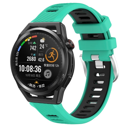 22mm Sports Two-Color Steel Buckle Silicone Watch Band, For Huawei Watch GT Runner, For Huawei Watch 3