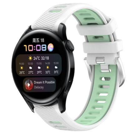 22mm Sports Two-Color Steel Buckle Silicone Watch Band, For Huawei Watch GT Runner, For Huawei Watch 3