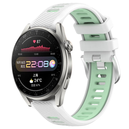 22mm Sports Two-Color Steel Buckle Silicone Watch Band, For Huawei Watch 3 Pro, For Huawei Watch 3 Pro New