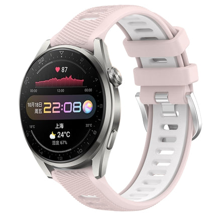 22mm Sports Two-Color Steel Buckle Silicone Watch Band, For Huawei Watch 3 Pro, For Huawei Watch 3 Pro New