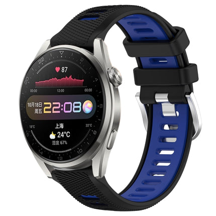 22mm Sports Two-Color Steel Buckle Silicone Watch Band, For Huawei Watch 3 Pro, For Huawei Watch 3 Pro New