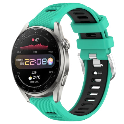 22mm Sports Two-Color Steel Buckle Silicone Watch Band, For Huawei Watch 3 Pro, For Huawei Watch 3 Pro New