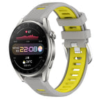 For Huawei Watch 3 Pro / Grey+Yellow