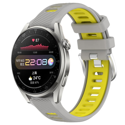 22mm Sports Two-Color Steel Buckle Silicone Watch Band, For Huawei Watch 3 Pro, For Huawei Watch 3 Pro New