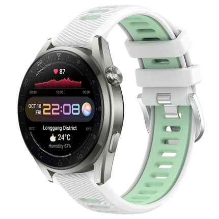 22mm Sports Two-Color Steel Buckle Silicone Watch Band, For Huawei Watch 3 Pro, For Huawei Watch 3 Pro New