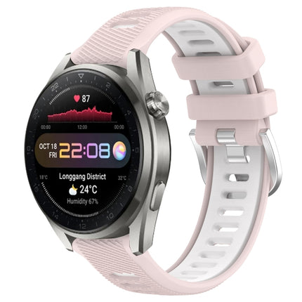 22mm Sports Two-Color Steel Buckle Silicone Watch Band, For Huawei Watch 3 Pro, For Huawei Watch 3 Pro New