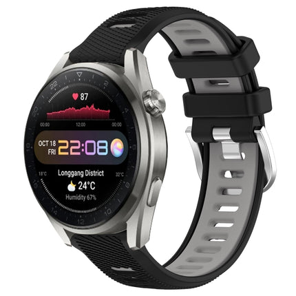 22mm Sports Two-Color Steel Buckle Silicone Watch Band, For Huawei Watch 3 Pro, For Huawei Watch 3 Pro New