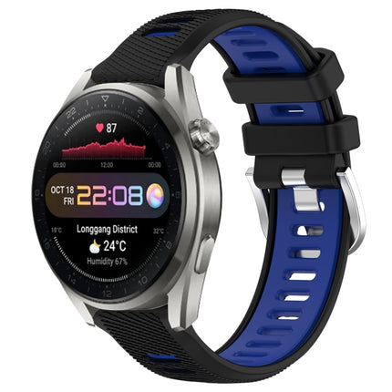 22mm Sports Two-Color Steel Buckle Silicone Watch Band, For Huawei Watch 3 Pro, For Huawei Watch 3 Pro New
