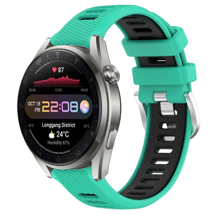 22mm Sports Two-Color Steel Buckle Silicone Watch Band, For Huawei Watch 3 Pro, For Huawei Watch 3 Pro New