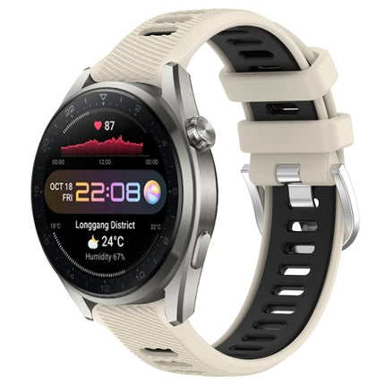 22mm Sports Two-Color Steel Buckle Silicone Watch Band, For Huawei Watch 3 Pro, For Huawei Watch 3 Pro New