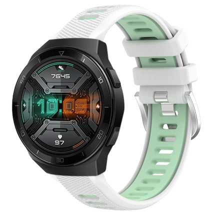 22mm Sports Two-Color Steel Buckle Silicone Watch Band, For Huawei GT2 Pro, For Huawei Watch GT 2E