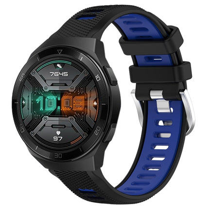 22mm Sports Two-Color Steel Buckle Silicone Watch Band, For Huawei GT2 Pro, For Huawei Watch GT 2E