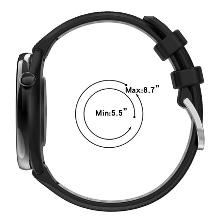 22mm Sports Two-Color Steel Buckle Silicone Watch Band, For Xiaomi MI Watch S1, For Xiaomi MI Watch S1 Pro