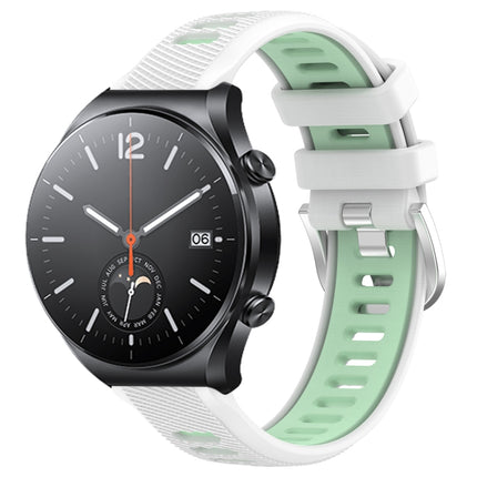 22mm Sports Two-Color Steel Buckle Silicone Watch Band, For Xiaomi MI Watch S1, For Xiaomi MI Watch S1 Pro