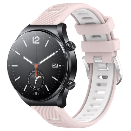 22mm Sports Two-Color Steel Buckle Silicone Watch Band, For Xiaomi MI Watch S1, For Xiaomi MI Watch S1 Pro