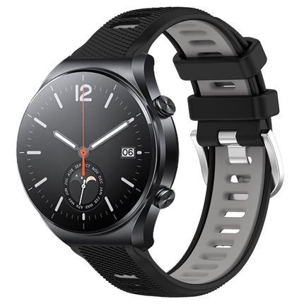 22mm Sports Two-Color Steel Buckle Silicone Watch Band, For Xiaomi MI Watch S1, For Xiaomi MI Watch S1 Pro