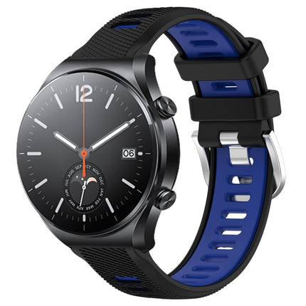 22mm Sports Two-Color Steel Buckle Silicone Watch Band, For Xiaomi MI Watch S1, For Xiaomi MI Watch S1 Pro