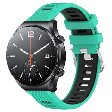 22mm Sports Two-Color Steel Buckle Silicone Watch Band, For Xiaomi MI Watch S1, For Xiaomi MI Watch S1 Pro