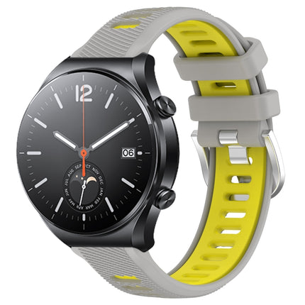 22mm Sports Two-Color Steel Buckle Silicone Watch Band, For Xiaomi MI Watch S1, For Xiaomi MI Watch S1 Pro