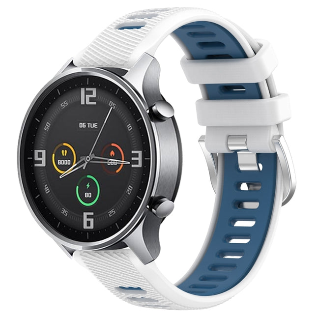 22mm Sports Two-Color Steel Buckle Silicone Watch Band, For Xiaomi MI Watch Sport, For Xiaomi MI Watch Color