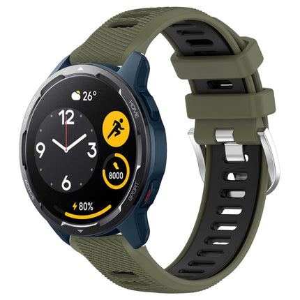 22mm Sports Two-Color Steel Buckle Silicone Watch Band, For Xiaomi Haylou RT2 LS10, For  Xiaomi Haylou RS4 LS12