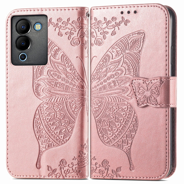 Butterfly Love Flower Embossed Leather Phone Case, For Infinix Note 12 G96, For OnePlus Ace 2, For Realme C55