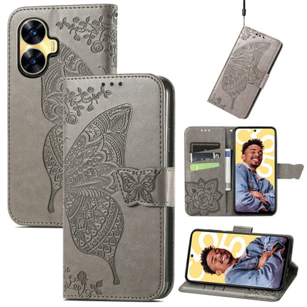 Butterfly Love Flower Embossed Leather Phone Case, For Infinix Note 12 G96, For OnePlus Ace 2, For Realme C55
