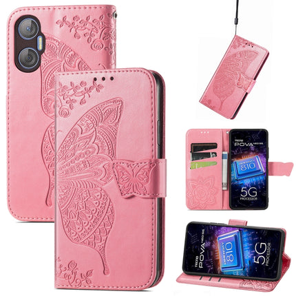 Butterfly Love Flower Embossed Leather Phone Case, For Tecno Pova Neo 5G, For ZTE Blade A52, For Samsung Galaxy A14 4G