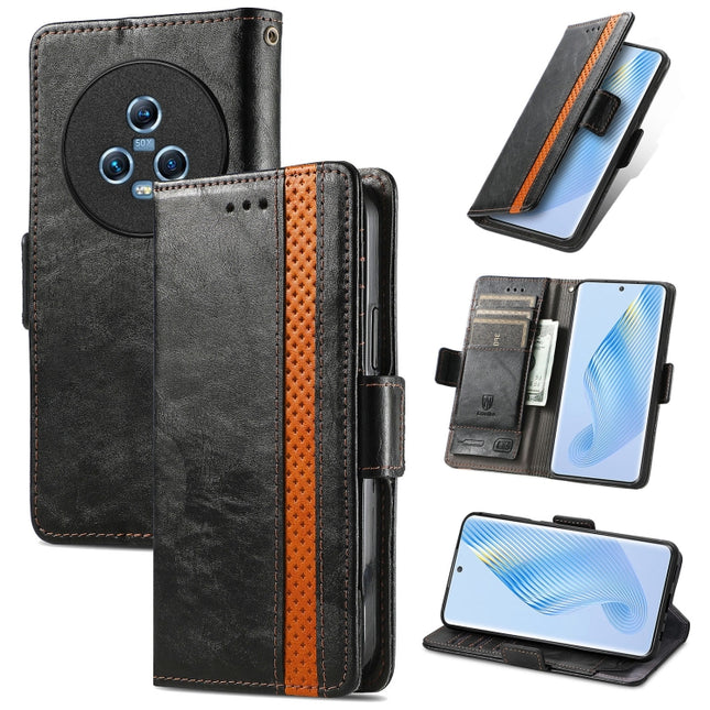 CaseNeo Splicing Dual Magnetic Buckle Leather Phone Case, For Honor Magic5, For Infinix Note 12 G96, For OnePlus Ace 2, For Realme C55