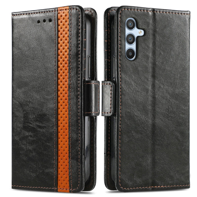 CaseNeo Splicing Dual Magnetic Buckle Leather Phone Case, For Samsung Galaxy A14 4G, For Samsung Galaxy A34 5G, For Sony Xperia 10 II
