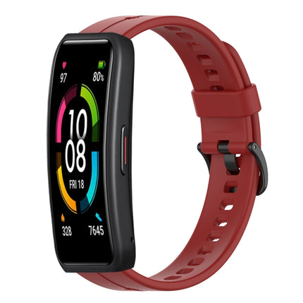 Solid Color Silicone Watch Band, For Huawei Band 7, For Huawei Band 6