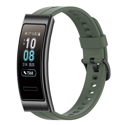 Solid Color Silicone Watch Band, For Huawei Band 3