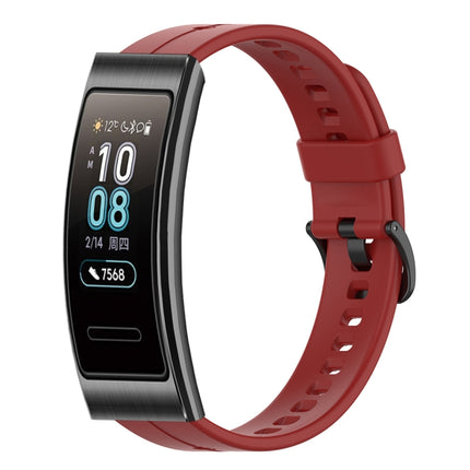 Solid Color Silicone Watch Band, For Huawei Band 3