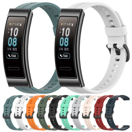 Solid Color Silicone Watch Band, For Huawei Band 3