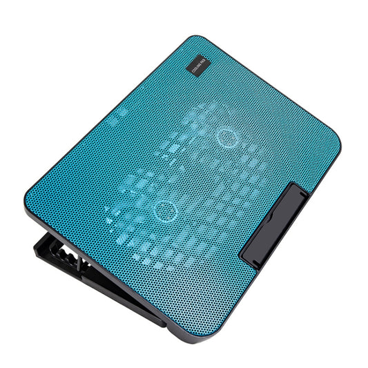 N99 USB Dual Fan Hollow Carved Design Heat Dissipation Laptop Cooling Pad, N99