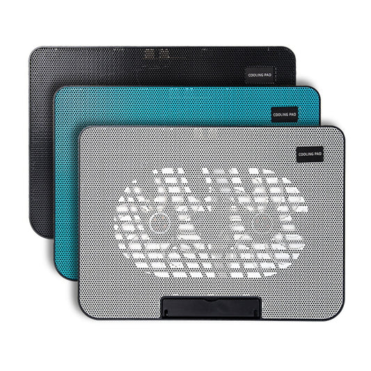 N99 USB Dual Fan Hollow Carved Design Heat Dissipation Laptop Cooling Pad, N99
