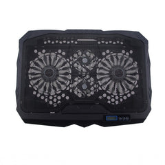 S18 Aluminum Four Fans Gaming Laptop Cooling Pad Foldable Holder with Wind Speed Display, S18