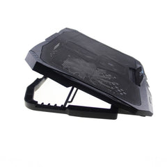 S18 Aluminum Four Fans Gaming Laptop Cooling Pad Foldable Holder with Wind Speed Display, S18